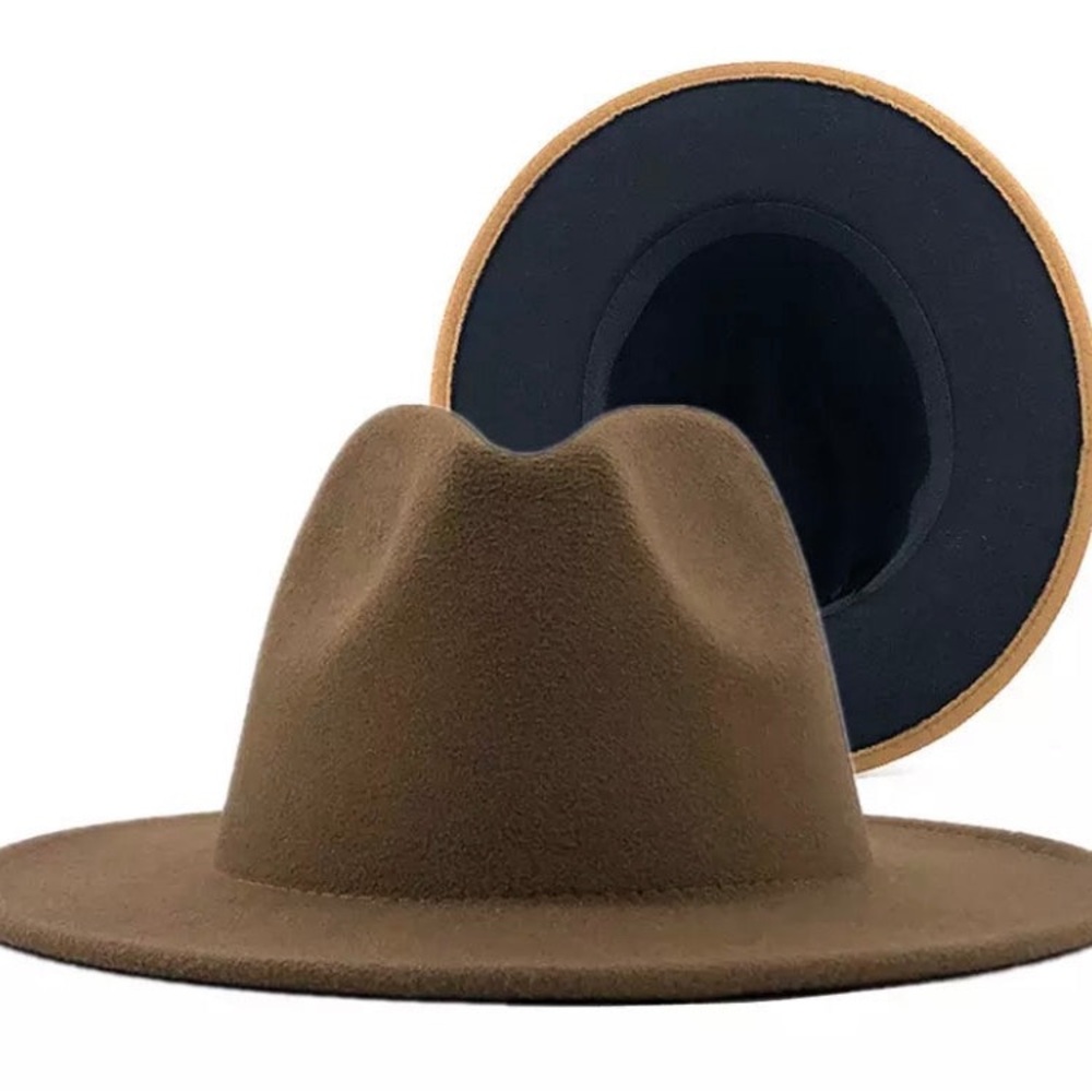Brown Fedora w Black inner